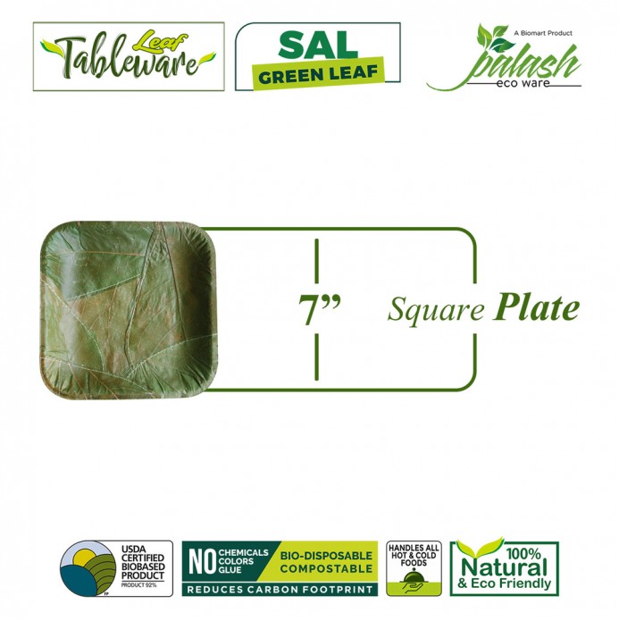 Palash- 7" Square Salad Plate